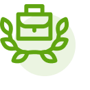 Brief case with laurels icon